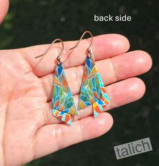 DC Designs - Seaglass Mosaic Art Print Wing Layered Earrings - product images 5 of 5