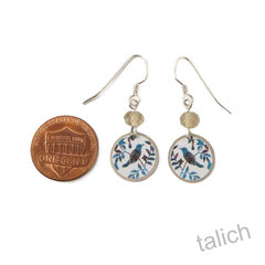 Lemon Tree - Blue Bird on Branch Disc with Faceted Bead - product images 4 of 4