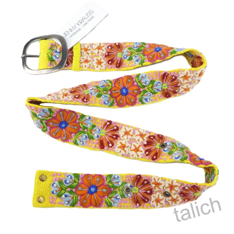 Jenny Krauss Golden Delicious Floral Embroidered Wool Belt - product image 