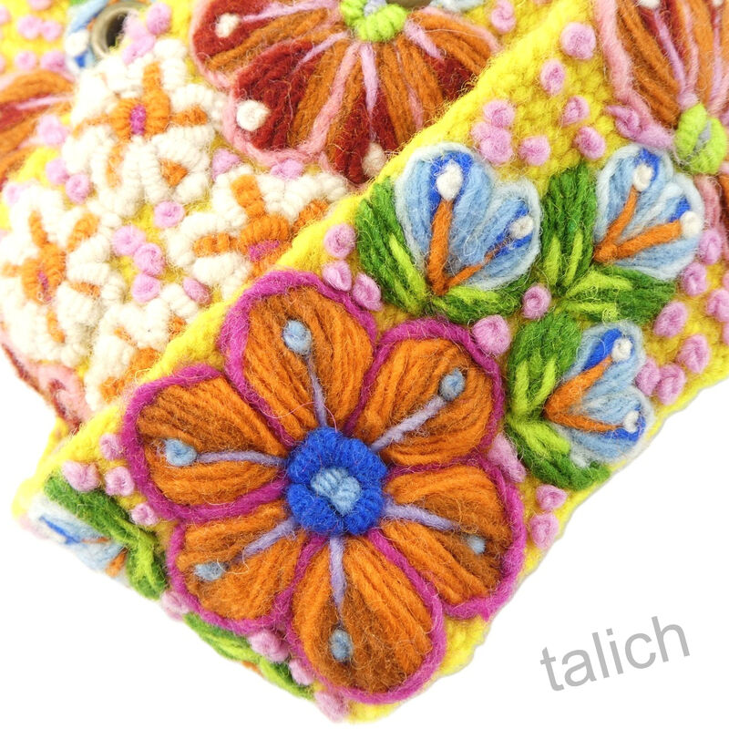 Jenny Krauss Golden Delicious Floral Embroidered Wool Belt - product image 