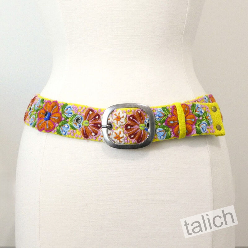 Jenny Krauss Golden Delicious Floral Embroidered Wool Belt - product image 