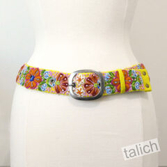 Jenny Krauss Golden Delicious Floral Embroidered Wool Belt - product images 4 of 11