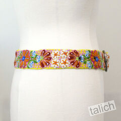 Jenny Krauss Golden Delicious Floral Embroidered Wool Belt - product images 5 of 11