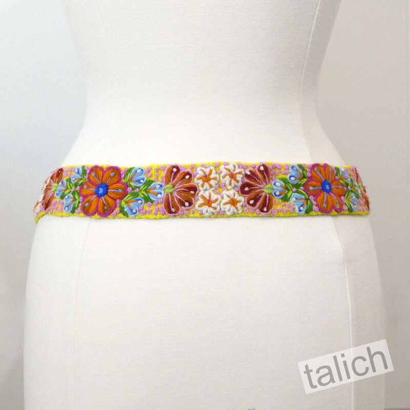 Jenny Krauss Golden Delicious Floral Embroidered Wool Belt - product image 