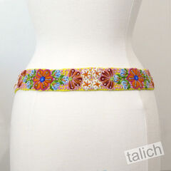 Jenny Krauss Golden Delicious Floral Embroidered Wool Belt - product images 6 of 11