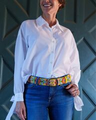 Jenny Krauss Golden Delicious Floral Embroidered Wool Belt - product images 11 of 11
