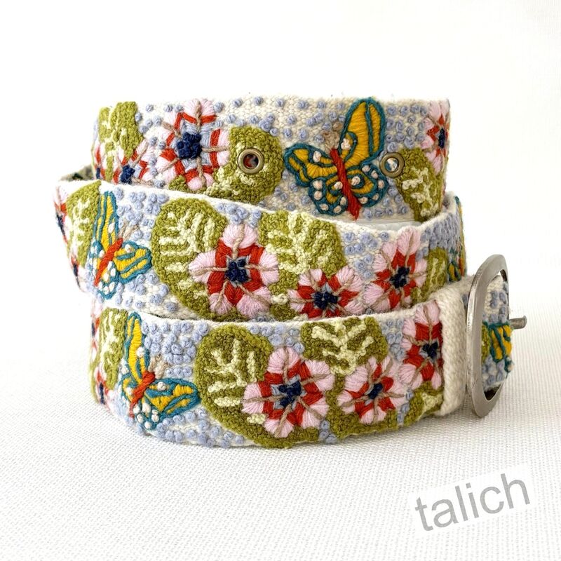 Jenny Krauss Mariposa Floral Embroidered Wool Belt - product image 