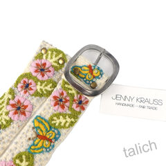 Jenny Krauss Mariposa Floral Embroidered Wool Belt - product images 7 of 11