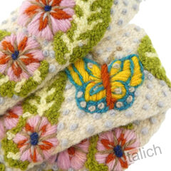 Jenny Krauss Mariposa Floral Embroidered Wool Belt - product images 9 of 11