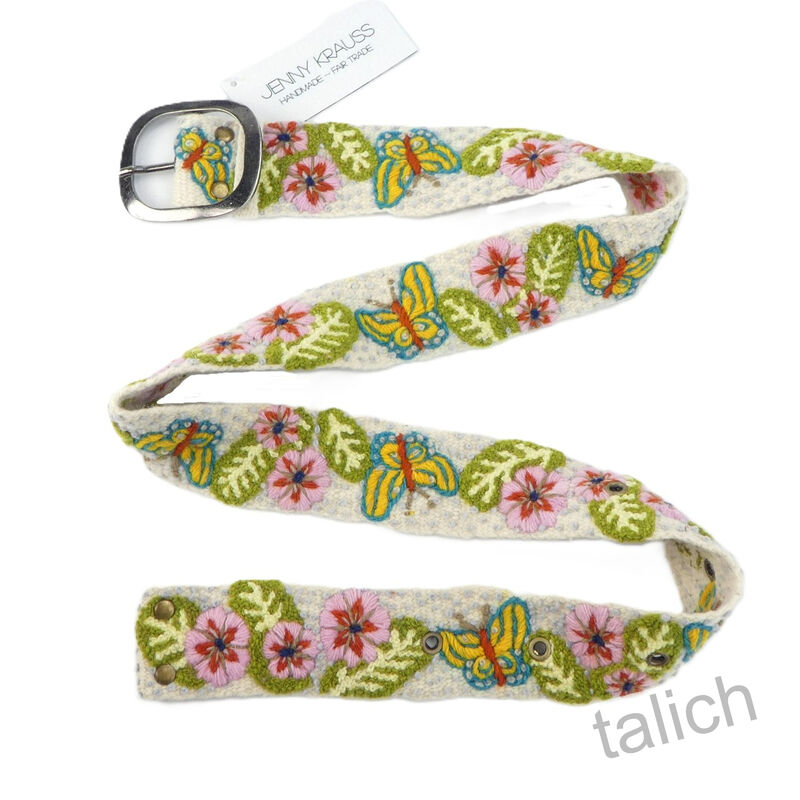Jenny Krauss Mariposa Floral Embroidered Wool Belt - product image 