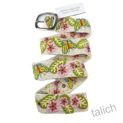 Jenny Krauss Mariposa Floral Embroidered Wool Belt - product images 2 of 11