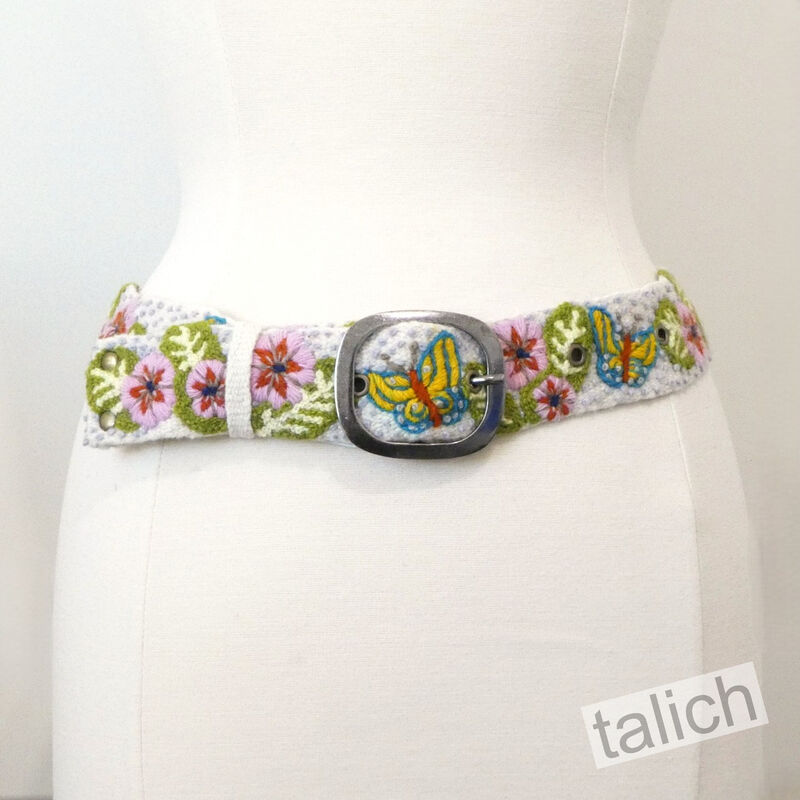 Jenny Krauss Mariposa Floral Embroidered Wool Belt - product image 