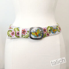 Jenny Krauss Mariposa Floral Embroidered Wool Belt - product images 4 of 11