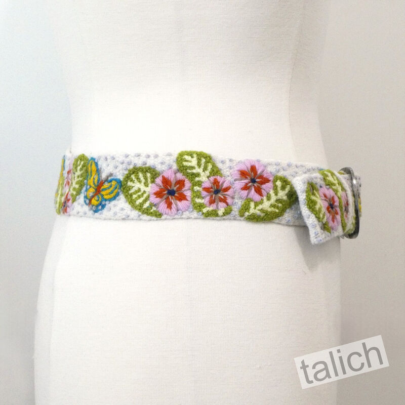 Jenny Krauss Mariposa Floral Embroidered Wool Belt - product image 
