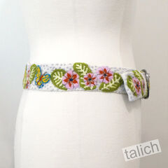 Jenny Krauss Mariposa Floral Embroidered Wool Belt - product images 5 of 11