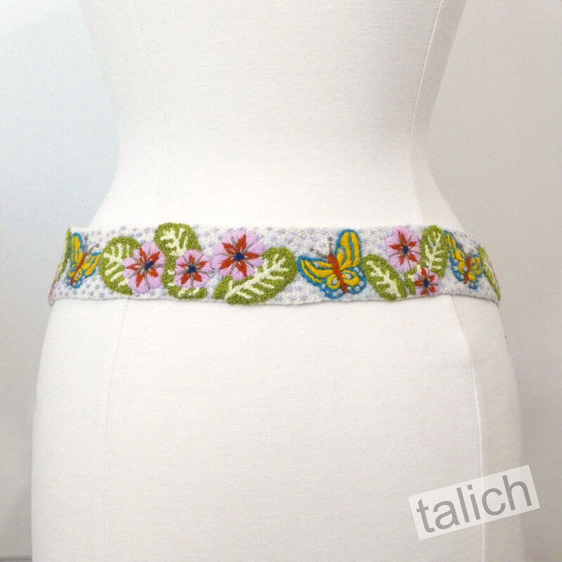 Jenny Krauss Mariposa Floral Embroidered Wool Belt - product image 