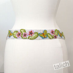 Jenny Krauss Mariposa Floral Embroidered Wool Belt - product images 6 of 11