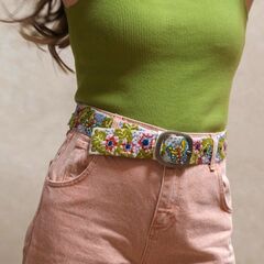 Jenny Krauss Mariposa Floral Embroidered Wool Belt - product images 11 of 11