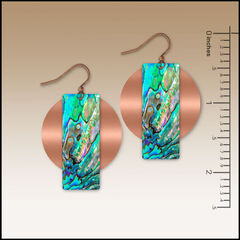 DC Designs - Mermaid Reef Column Layered on Copper Disc Earrings C21AE - product images 2 of 5