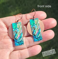 DC Designs - Mermaid Reef Column Layered on Copper Disc Earrings C21AE - product images 4 of 5
