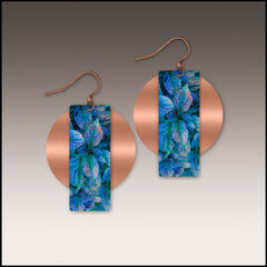 DC Designs - Nighttime Foliage Column Layered on Copper Disc Earrings ME60AE - product images 1 of 5