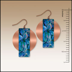 DC Designs - Nighttime Foliage Column Layered on Copper Disc Earrings ME60AE - product images 2 of 5