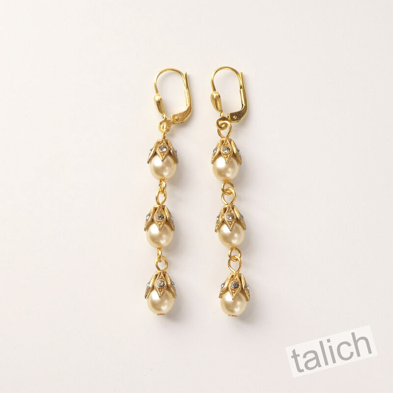 Catherine Popesco Cascade Pearl Linear Earrings  - product image 