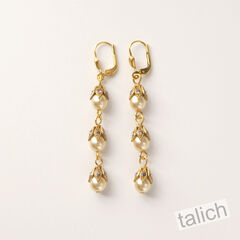 Catherine Popesco Cascade Pearl Linear Earrings  - product images 1 of 4