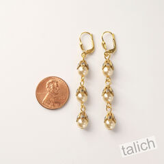 Catherine Popesco Cascade Pearl Linear Earrings  - product images 3 of 4