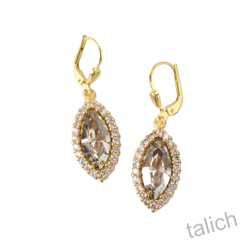 Catherine Popesco 'Angelica' Marquise Swarovski Crystal Earrings - product image 
