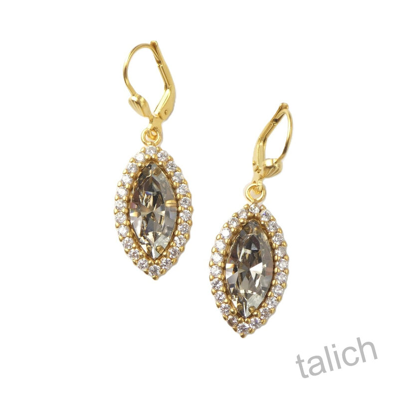 Catherine Popesco 'Angelica' Marquise Swarovski Crystal Earrings - product image 
