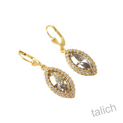 Catherine Popesco 'Angelica' Marquise Swarovski Crystal Earrings - product images 4 of 6
