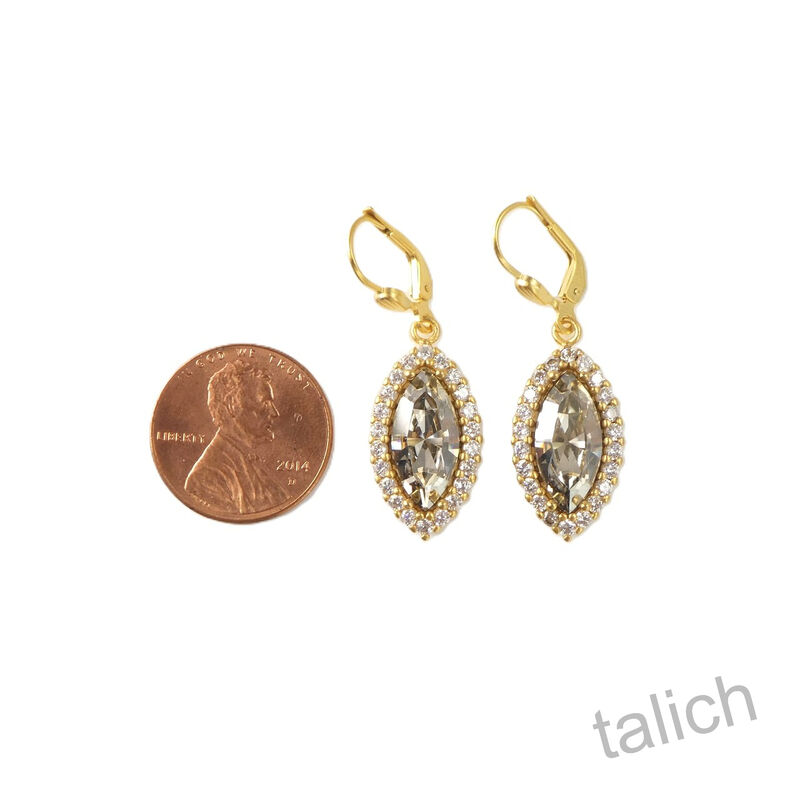 Catherine Popesco 'Angelica' Marquise Swarovski Crystal Earrings - product image 