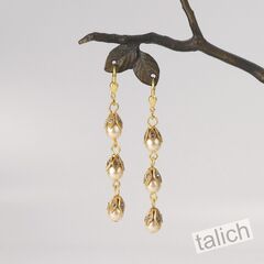 Catherine Popesco Cascade Pearl Linear Earrings  - product images 4 of 4