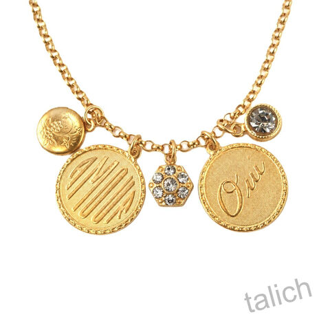 Catherine,Popesco,Amour,Oui,Five,Charms,Necklace,Catherine Popesco Necklace, La Vie Parisienne Necklace, Catherine Popesco Jewelry, Catherine Popesco Paris