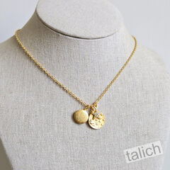 Catherine Popesco Moon and Star Floral Locket Triple Charms Necklace  - product images 6 of 7