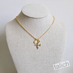 Catherine Popesco Swallow Dragonfly Heart Triple Charms Necklace - product images 6 of 7