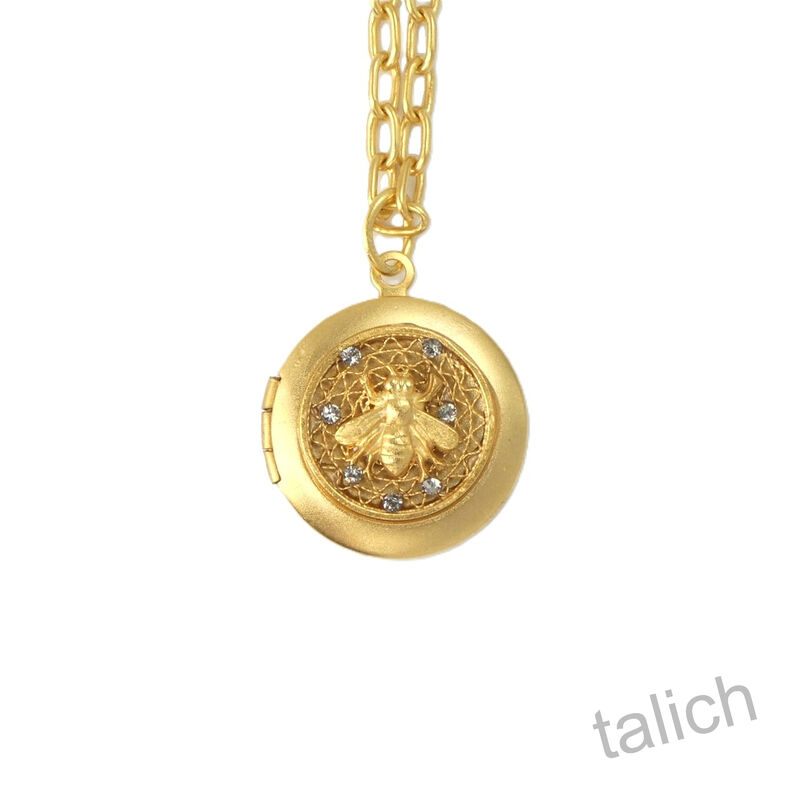 Catherine Popesco Honeycomb Bee Locket Necklace - product image 