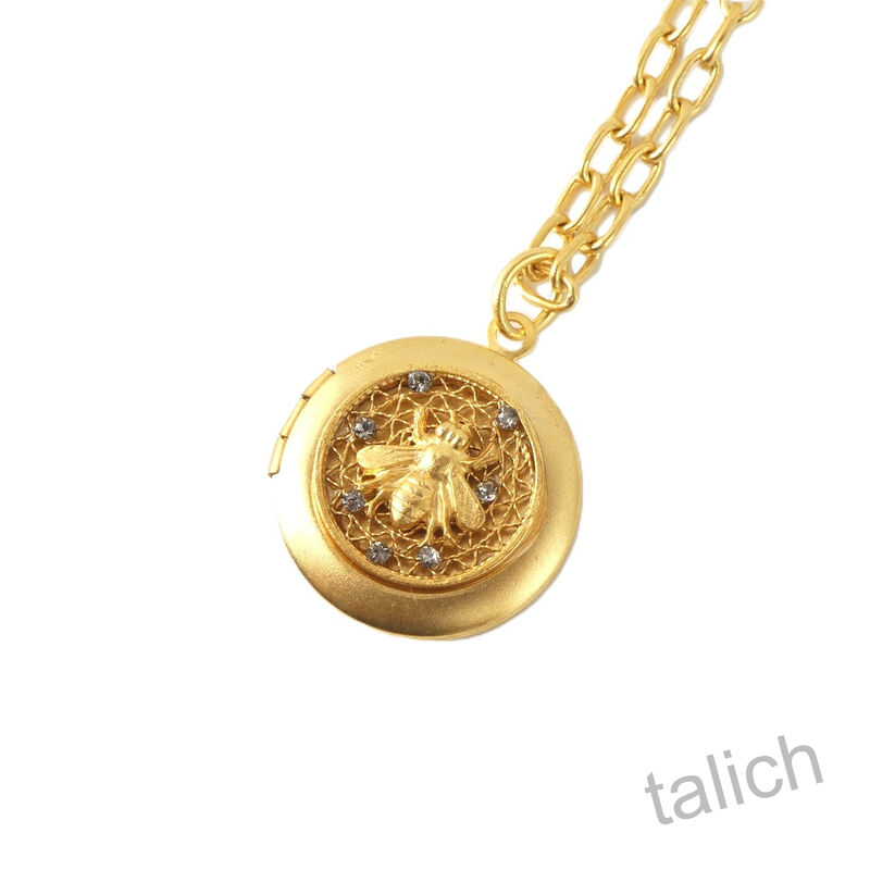 Catherine Popesco Honeycomb Bee Locket Necklace - product image 