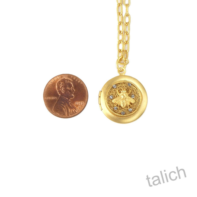 Catherine Popesco Honeycomb Bee Locket Necklace - product image 