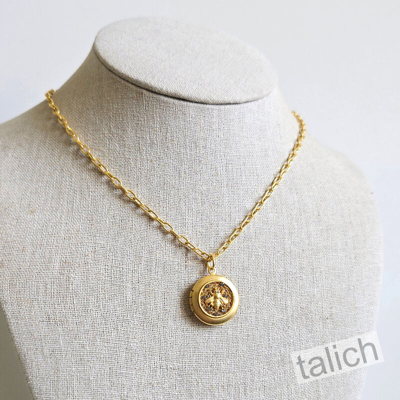 Catherine Popesco Honeycomb Bee Locket Necklace - product image 