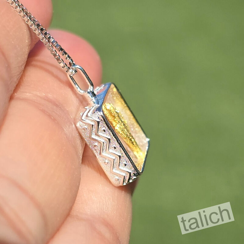 Two Cactus in Square Frame Petite Pendant Necklace - product image 