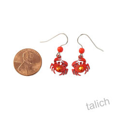 Sienna sky Earrings - Red Crabs - product images 4 of 4