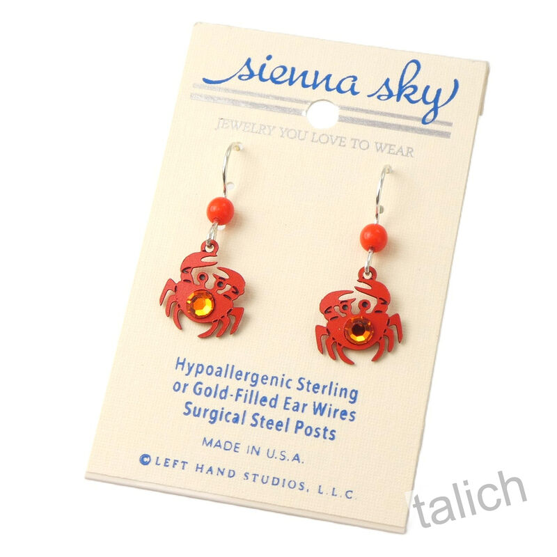 Sienna sky Earrings - Red Crabs - product image 