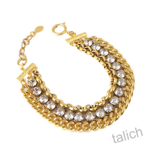 Catherine,Popesco,Multi,Chain,Bracelet,with,Crystals,Catherine Popesco Bracelet, La Vie Parisienne Bracelet, Catherine Popesco Jewelry, Catherine Popesco Paris