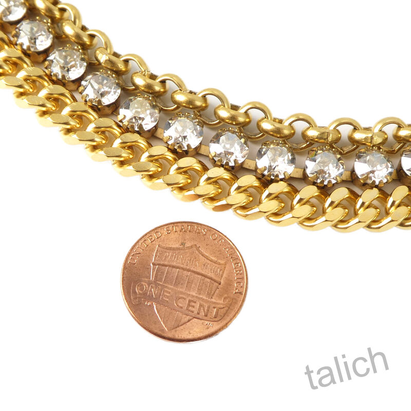 Catherine Popesco Multi Chain Bracelet with Crystals - product image 