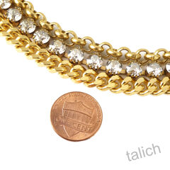 Catherine Popesco Multi Chain Bracelet with Crystals - product images 4 of 6