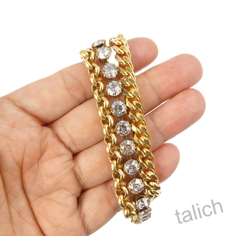 Catherine Popesco Multi Chain Bracelet with Crystals - product image 