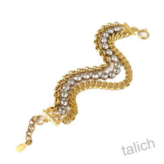 Catherine Popesco Multi Chain Bracelet with Crystals - product images 2 of 6