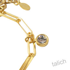 Catherine Popesco 14K Gold Plated Paperclip Bracelet with Crystal - product images 2 of 5